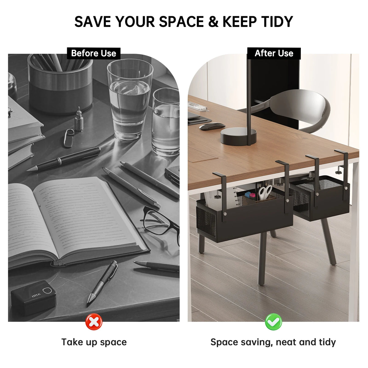 Under-Desk Storage Rack