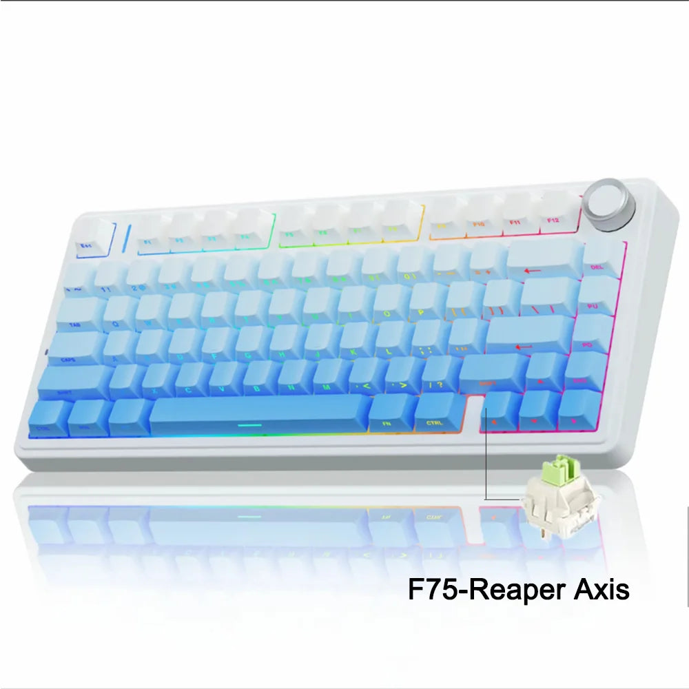AULA F75 2.4G Wireless/Bluetooth/Wired Gaming Mechanical Keyboard