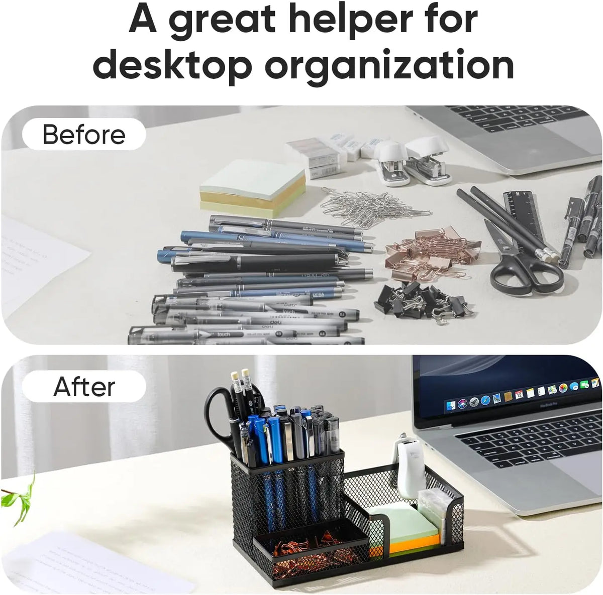 3-Tier Mesh Desk Organizer