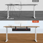 No-Drill Under-Desk Cable Management Tray