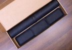 Leather desk mat set in Black