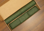 Leather desk mat set in Dark Green